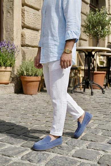 Gustavo Mavi Süet Erkek Deri Ayakkabı