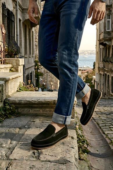 Gustavo Siyah Süet Erkek Deri Ayakkabı