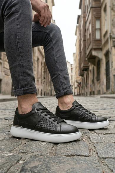 Hook Siyah Erkek Deri Ayakkabı