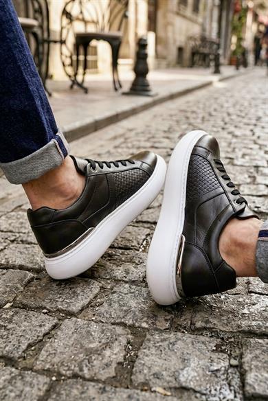 Hook Siyah Erkek Deri Ayakkabı