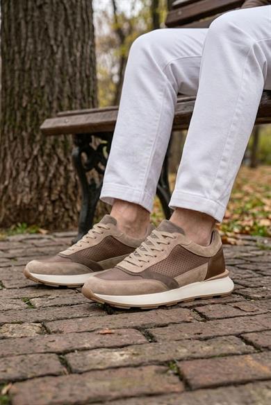 Leon Bej-Kahve Erkek Deri Ayakkabı