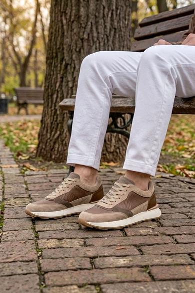 Leon Bej-Kahve Erkek Deri Ayakkabı