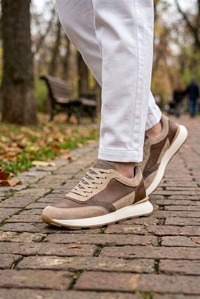 Leon Bej-Kahve Erkek Deri Ayakkabı