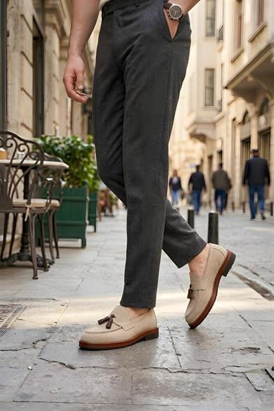 Lopes Bej Süet Erkek Deri Ayakkabı