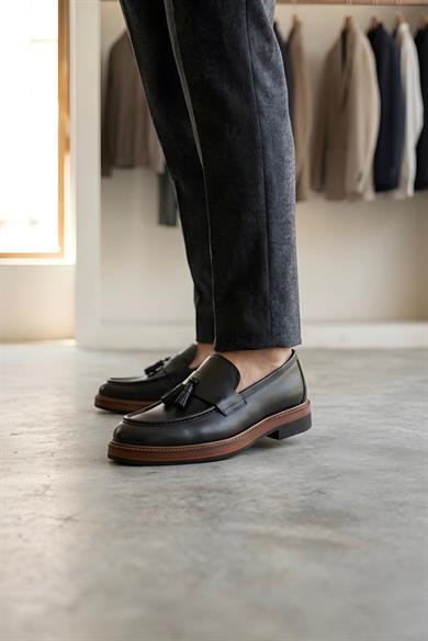 Lopes Siyah Erkek Deri Ayakkabı