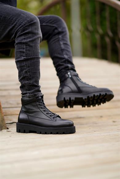 Lorenzo Siyah Erkek Deri Ayakkabı