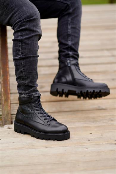 Lorenzo Siyah Erkek Deri Ayakkabı