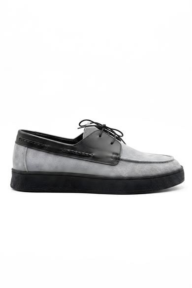 Luis Gri-Siyah Süet Erkek Deri Ayakkabı