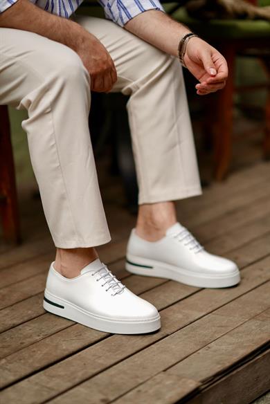 Martin Beyaz Erkek Deri Ayakkabı