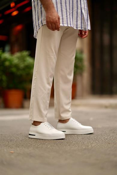 Martin Beyaz Erkek Deri Ayakkabı