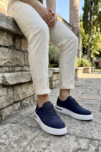 Martin Lacivert Süet Erkek Deri Ayakkabı