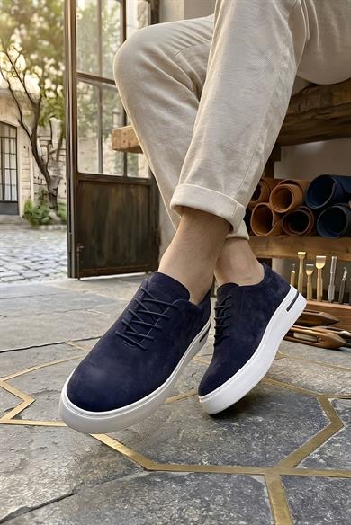 Martin Lacivert Süet Erkek Deri Ayakkabı