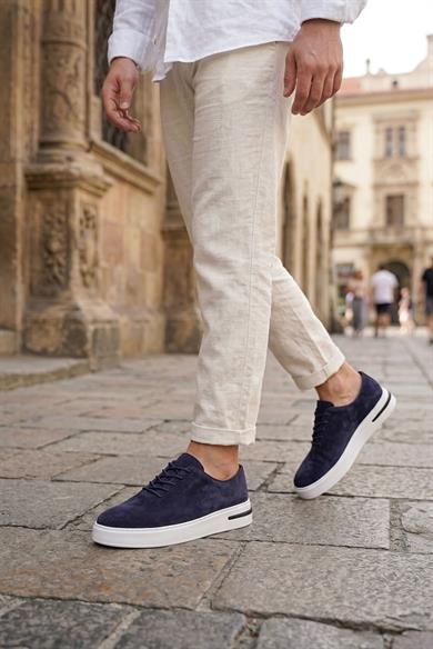 Martin Lacivert Süet Erkek Deri Ayakkabı