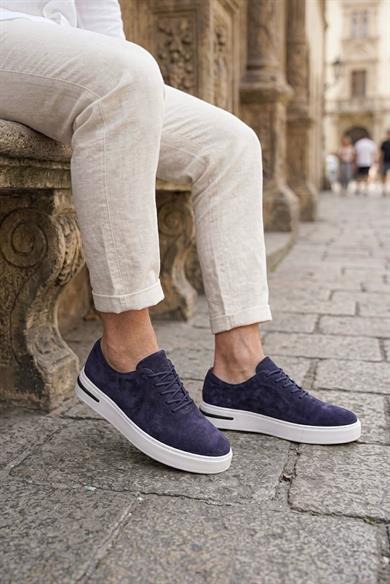 Martin Lacivert Süet Erkek Deri Ayakkabı