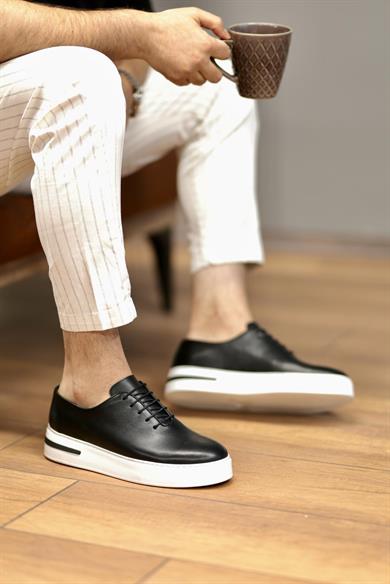 Martin Siyah Erkek Deri Ayakkabı