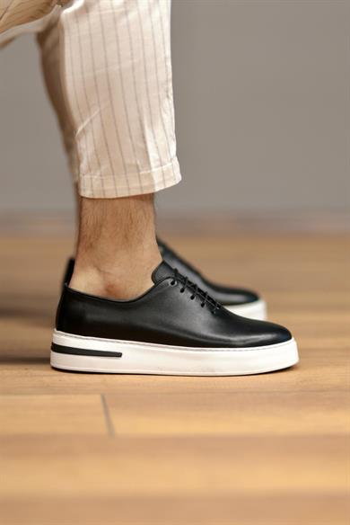 Martin Siyah Erkek Deri Ayakkabı