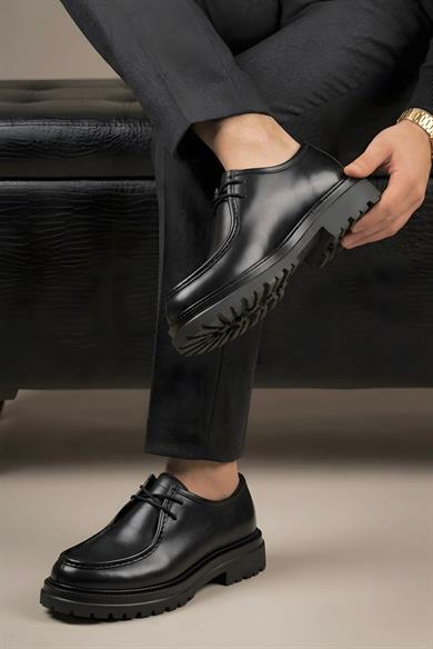 Mateo X Siyah Erkek Deri Ayakkabı