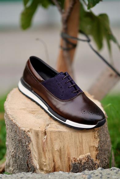 Matya Kahve-Laci Erkek Deri Ayakkabı