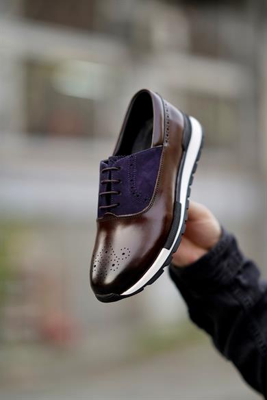 Matya Kahve-Laci Erkek Deri Ayakkabı