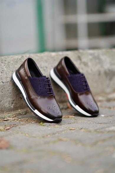 Matya Kahve-Laci Erkek Deri Ayakkabı