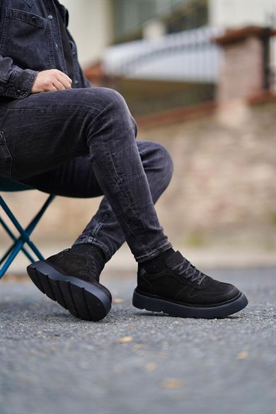 Moreno Siyah Nubuk Erkek Deri Ayakkabı