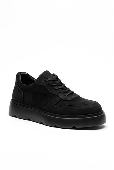 Moreno Siyah Nubuk Erkek Deri Ayakkabı