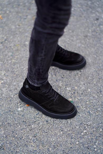 Moreno Siyah Nubuk Erkek Deri Ayakkabı