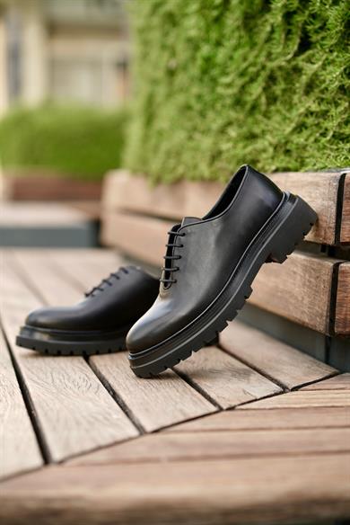 Osvaldo Siyah Erkek Deri Ayakkabı