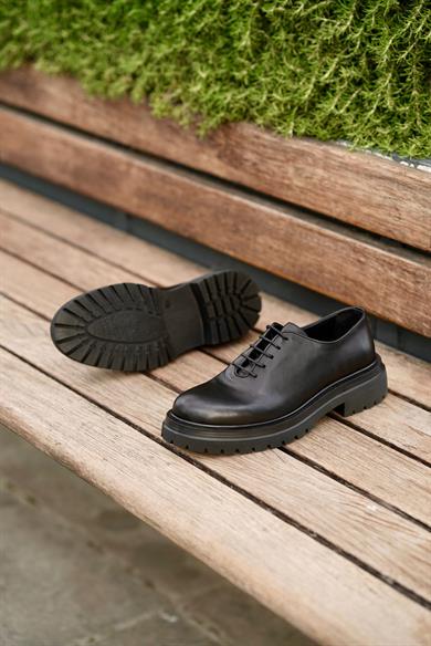 Osvaldo Siyah Erkek Deri Ayakkabı