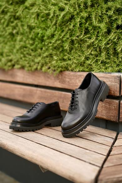 Osvaldo Siyah Erkek Deri Ayakkabı