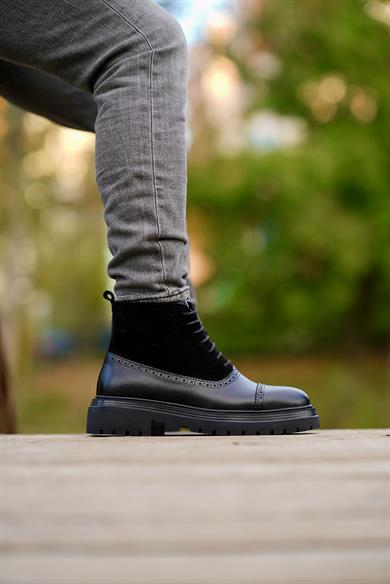 Pavel Siyah Erkek Deri Ayakkabı