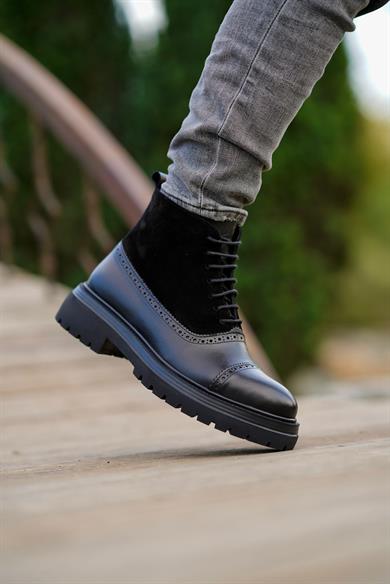 Pavel Siyah Erkek Deri Ayakkabı