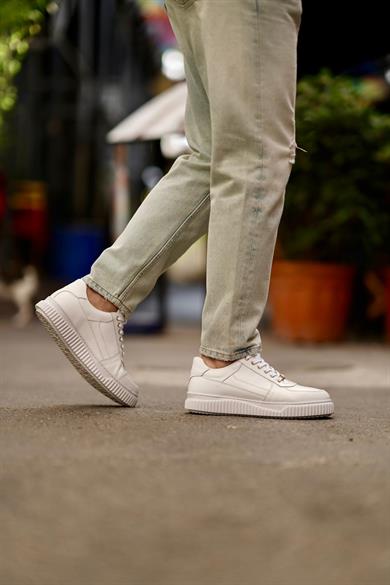 Pavlo Beyaz Erkek Deri Ayakkabı