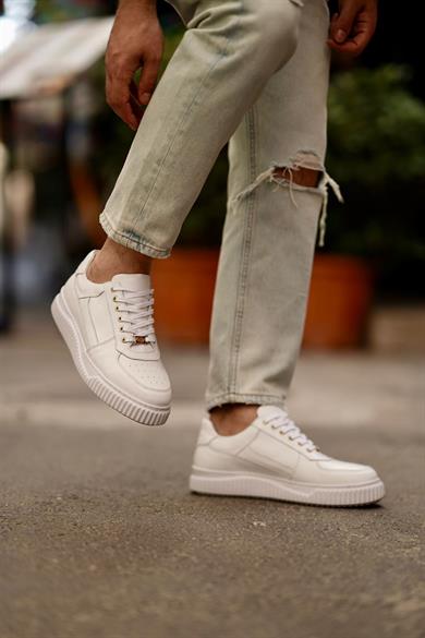 Pavlo Beyaz Erkek Deri Ayakkabı