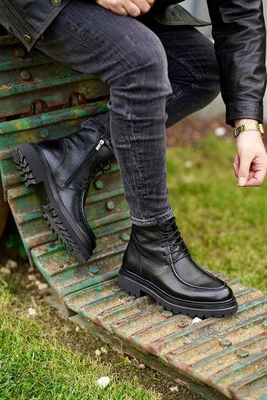 Pedro Siyah Erkek Deri Ayakkabı