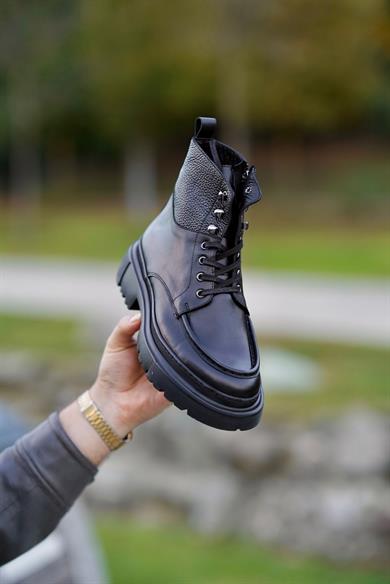 Pietro Siyah Erkek Deri Ayakkabı