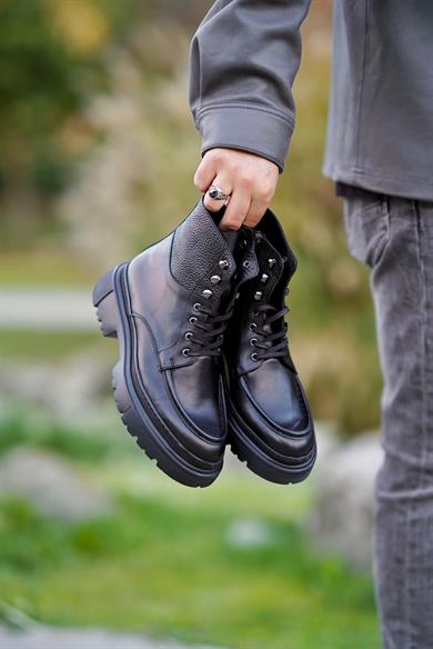 Pietro Siyah Erkek Deri Ayakkabı