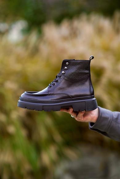 Pietro Siyah Erkek Deri Ayakkabı