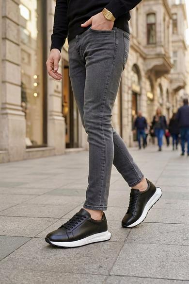 Puerto Siyah Erkek Deri Ayakkabı