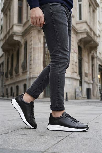 Puerto Siyah Erkek Deri Ayakkabı