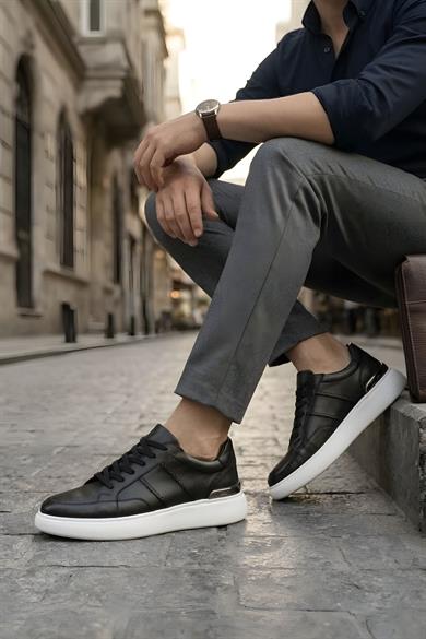 Raw Siyah Erkek Deri Ayakkabı