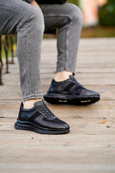 Renato Siyah Erkek Deri Ayakkabı