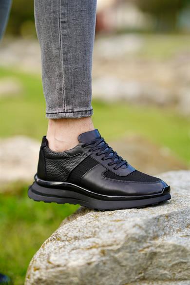 Renato Siyah Erkek Deri Ayakkabı