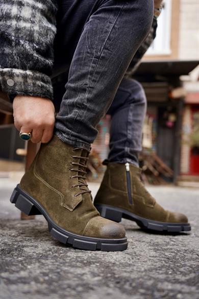 Rims Yeşil Süet Erkek Deri Ayakkabı