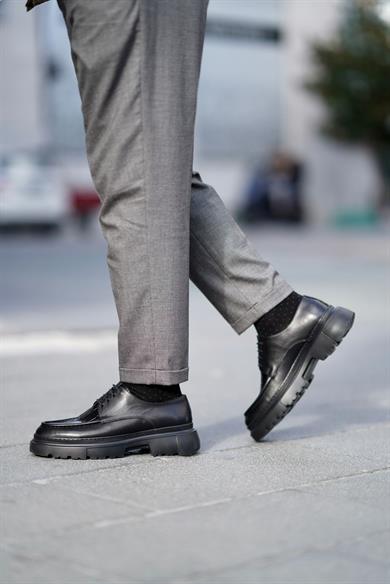 Robin Siyah Erkek Deri Ayakkabı