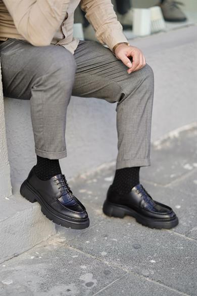 Robin Siyah Erkek Deri Ayakkabı