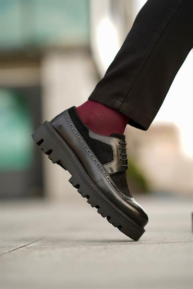 Rodolfo Siyah Erkek Deri Ayakkabı