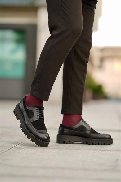 Rodolfo Siyah Erkek Deri Ayakkabı