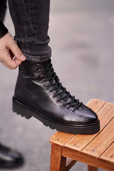 Rudolf Siyah Erkek Deri Ayakkabı