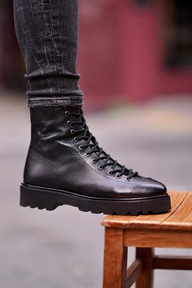 Rudolf Siyah Erkek Deri Ayakkabı